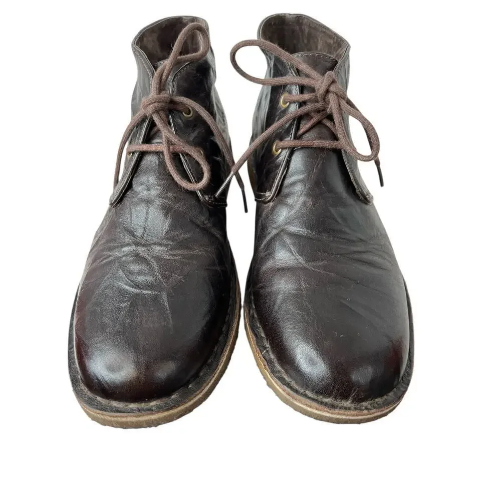 UGG Leighton Crepe Leather Lace Up Chukkas Boots Men's Size 10